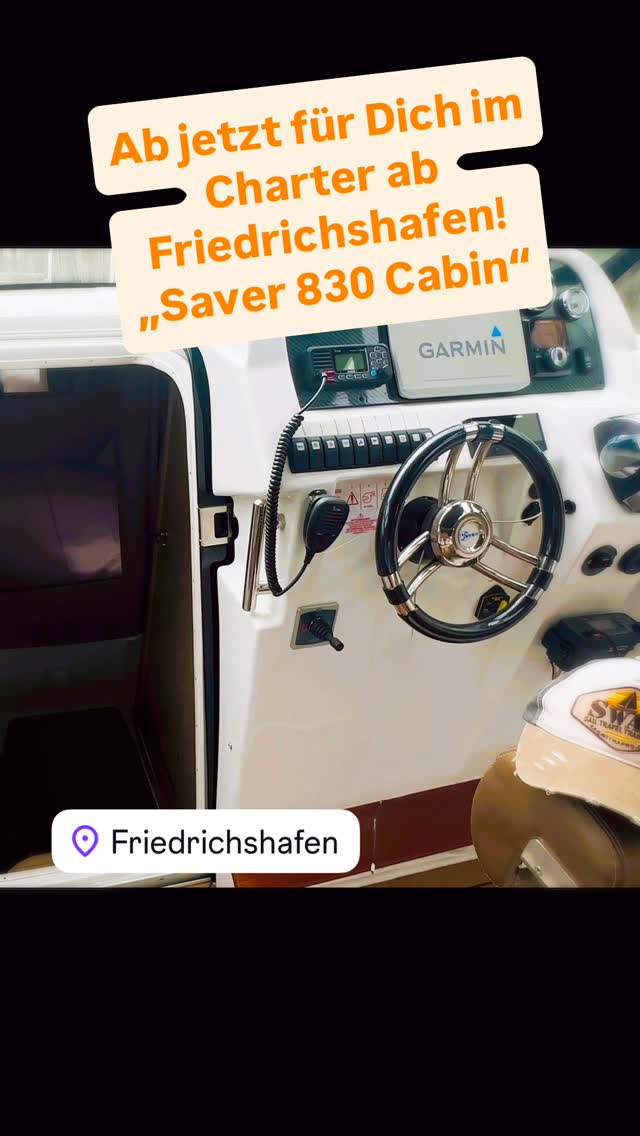 Meerblick deluxe auf dem Bodensee! ✨ Gönn dir eine Auszeit auf der Saver 830 Cabin in Friedrichshafen – ideal für Tagestrips und längere Touren. Dein persönliches Chartererlebnis wartet!#meersburg #bodensee #charteryacht #charteryacht #friedrichshafen #bodenseeliebe #boating