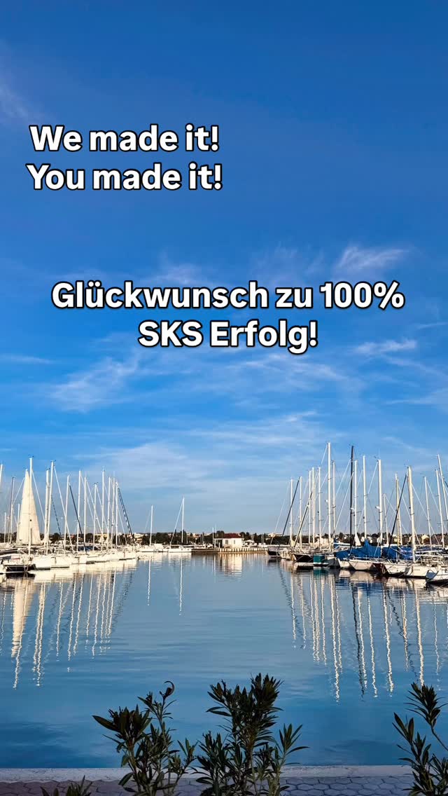 We made it. ⚓️

Erfolgreicher SKS-Törn, bestandene Prüfungen und ein Segeltrip, der mehr war als nur Ausbildung.
Gemeinsam gelernt, gemeinsam gelacht und gemeinsam den nächsten Schritt zum Skipper gemacht.

Herzlichen Glückwunsch an alle neuen SKS-Skipper — starke Leistung!

Und das Beste:
Die nächsten Törns sind bereits online.
Dein Platz an Bord wartet schon.
#sks #dsv #segeln #adria #kroatien